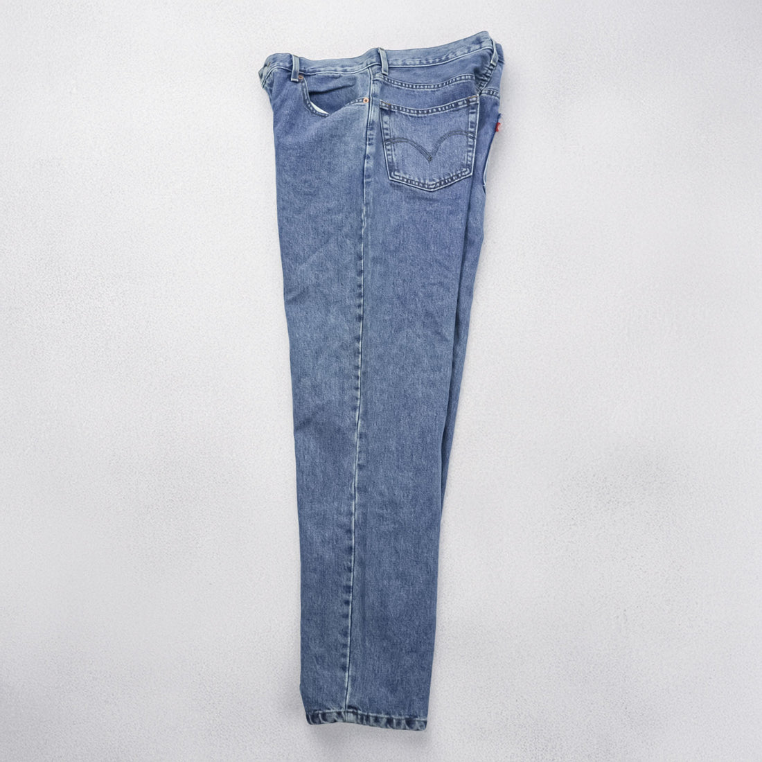 Vintage 2007 Levi's 550 Relaxed Fit Tapered Jeans W34 L32 Light Wash Stonewash Denim