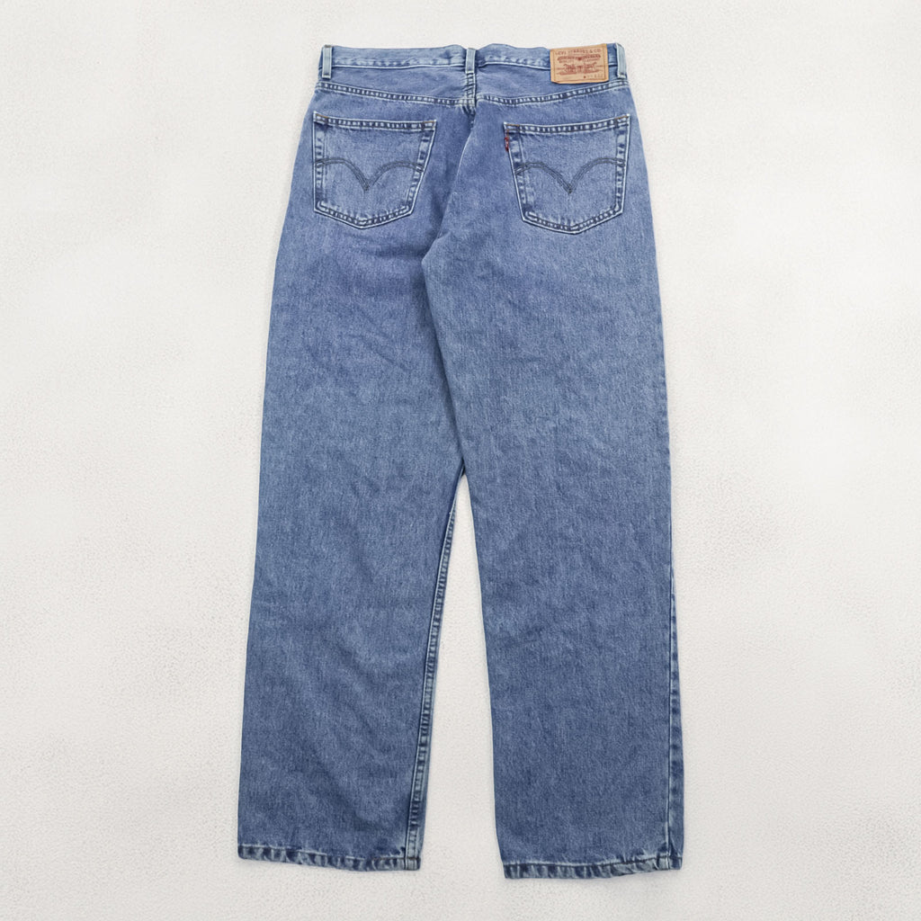 Vintage 2007 Levi's 550 Relaxed Fit Tapered Jeans W34 L32 Light Wash Stonewash Denim