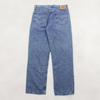 Vintage 2007 Levi's 550 Relaxed Fit Tapered Jeans W34 L32 Light Wash Stonewash Denim