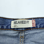 Vintage 2007 Levi's 550 Relaxed Fit Tapered Jeans W34 L32 Light Wash Stonewash Denim