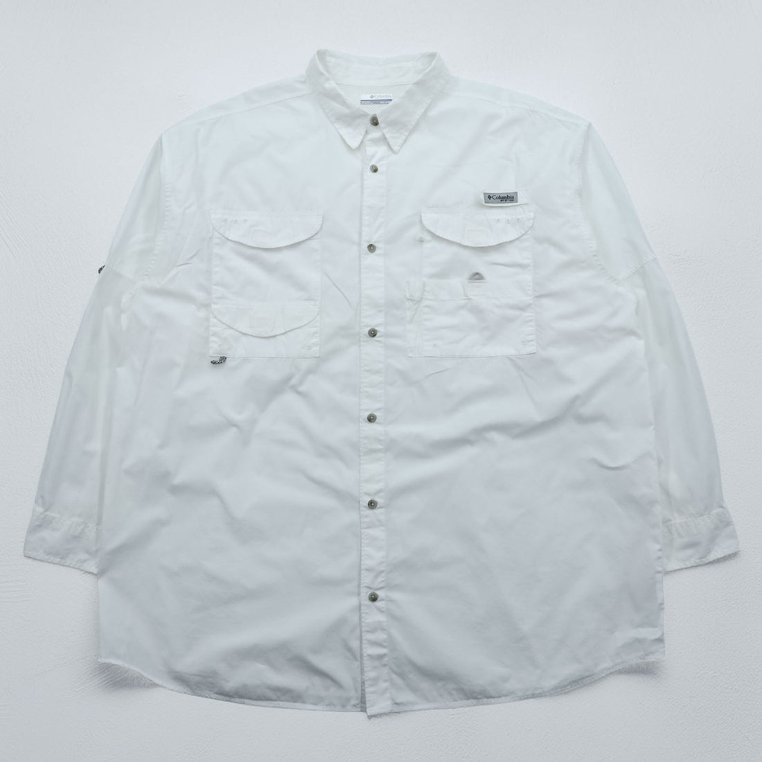 Columbia PFG Fishing Shirt, Size XL and up, White, Bonehead FM7120