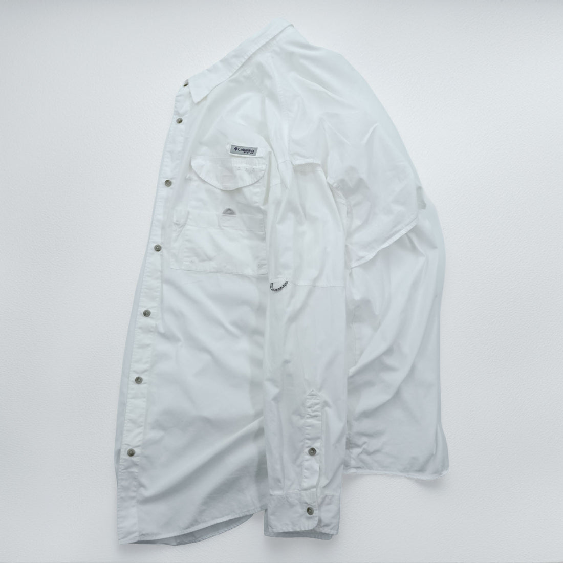 Columbia PFG Fishing Shirt, Size XL and up, White, Bonehead FM7120