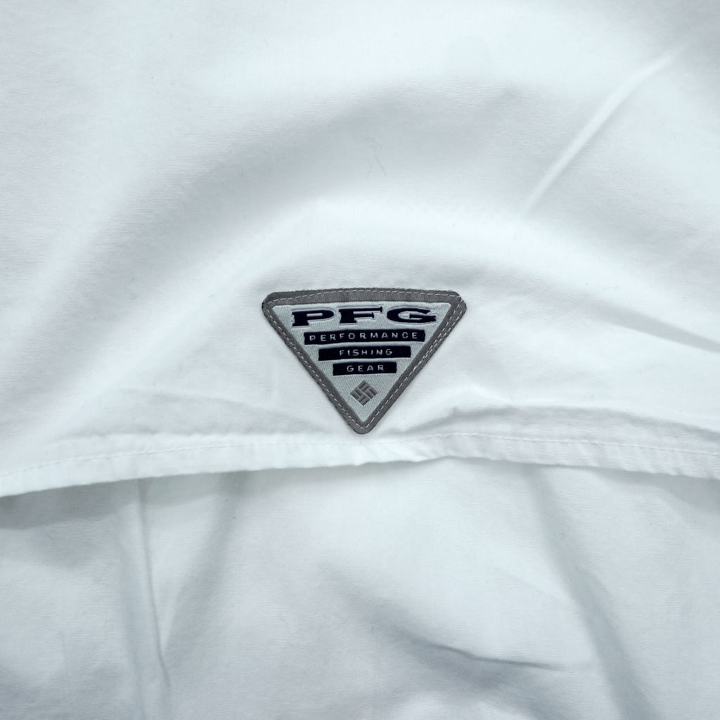 Columbia PFG Fishing Shirt, Size XL and up, White, Bonehead FM7120