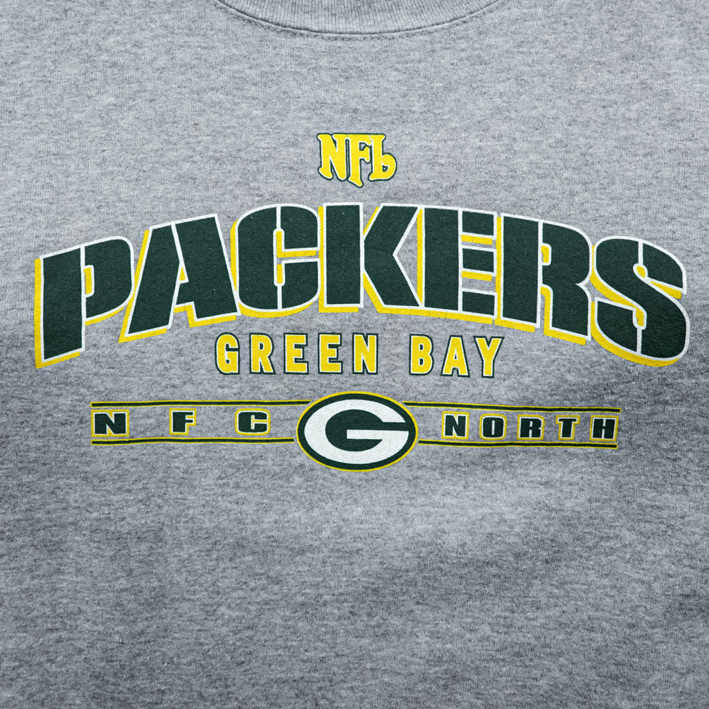 NFL Bay Packers Sweatshirt, Size L, Gray, Green, Yellow (GREEN BAY PACKERS)