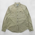 Vintage 90s Polo Ralph Lauren Military Work Shirt Men's M Olive Drab Utility Cotton RLPC Patch
