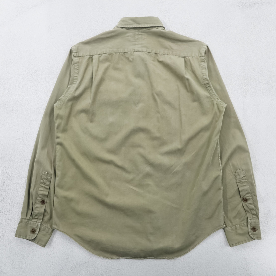 Vintage 90s Polo Ralph Lauren Military Work Shirt Men's M Olive Drab Utility Cotton RLPC Patch