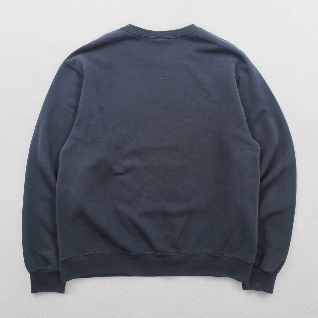 JERZEES College Sweatshirt, Size M, Black, NU BLEND Arch Logo