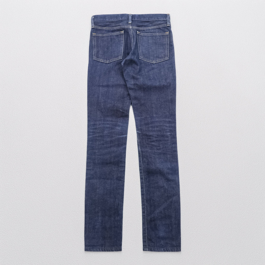 HYKE Tight Slim Indigo Denim Jeans Size 26 Made in Japan Minimalist Skinny Fit Dark Wash