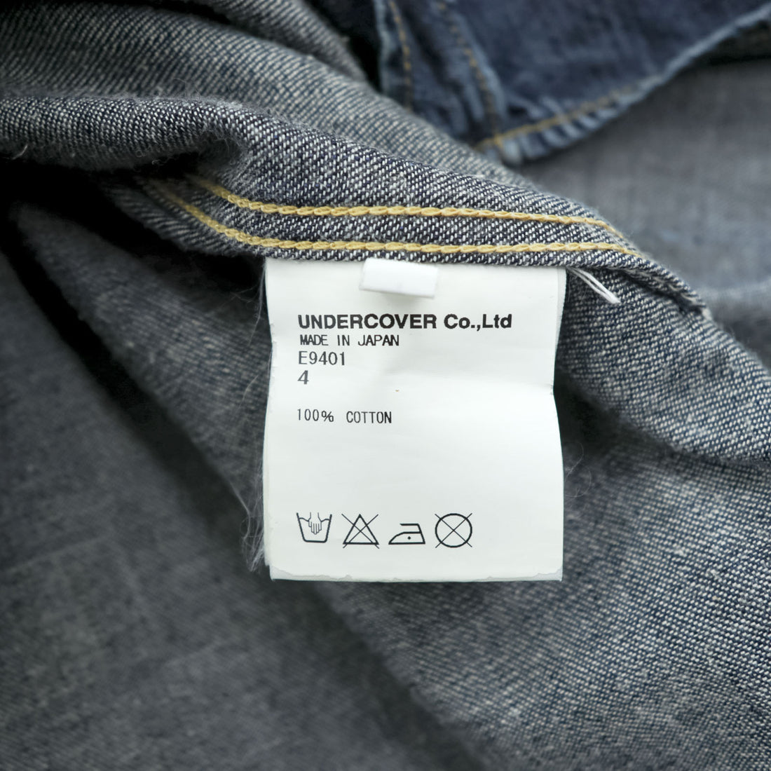 Undercoverism Denim Western Shirt Size 4 Indigo Made in Japan E9401 Undercover Jun Takahashi 10SS Less but Better Collection E9401