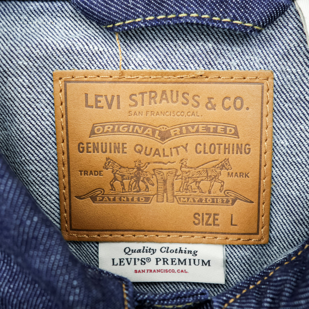 Levi's 2ndタイプ ビッグE デニム トラッカージャケット TYPE II Gジャン L インディゴ タック プリーツ ルーズフィット 濃紺 PREMIUM 56862-0002