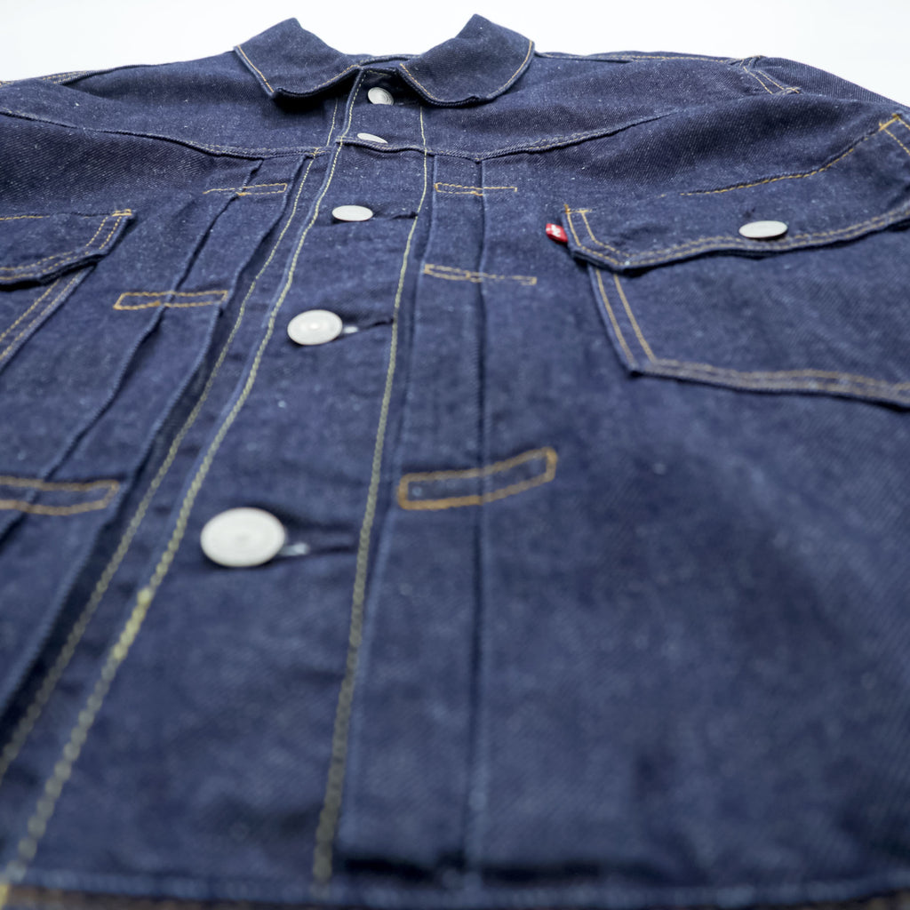 Levi's 2ndタイプ ビッグE デニム トラッカージャケット TYPE II Gジャン L インディゴ タック プリーツ ルーズフィット 濃紺 PREMIUM 56862-0002