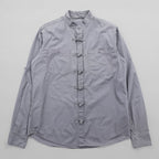 Vintage China Shirt, Size L, Gray, MATELEAU, Seirin Co., Ltd., Euro Work, Made in Tunisia
