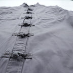 Vintage China Shirt, Size L, Gray, MATELEAU, Seirin Co., Ltd., Euro Work, Made in Tunisia