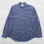 Brooks Brothers インディゴ デニム ボタンダウンシャツ L ネイビー REGENT