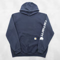 Carhartt Original Fit Hoodie, Size L, Black, Midweight Hooded Logo Sweatshirt, Sleeve Logo, K288