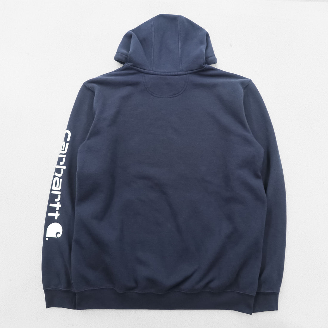Carhartt Original Fit Hoodie, Size L, Black, Midweight Hooded Logo Sweatshirt, Sleeve Logo, K288