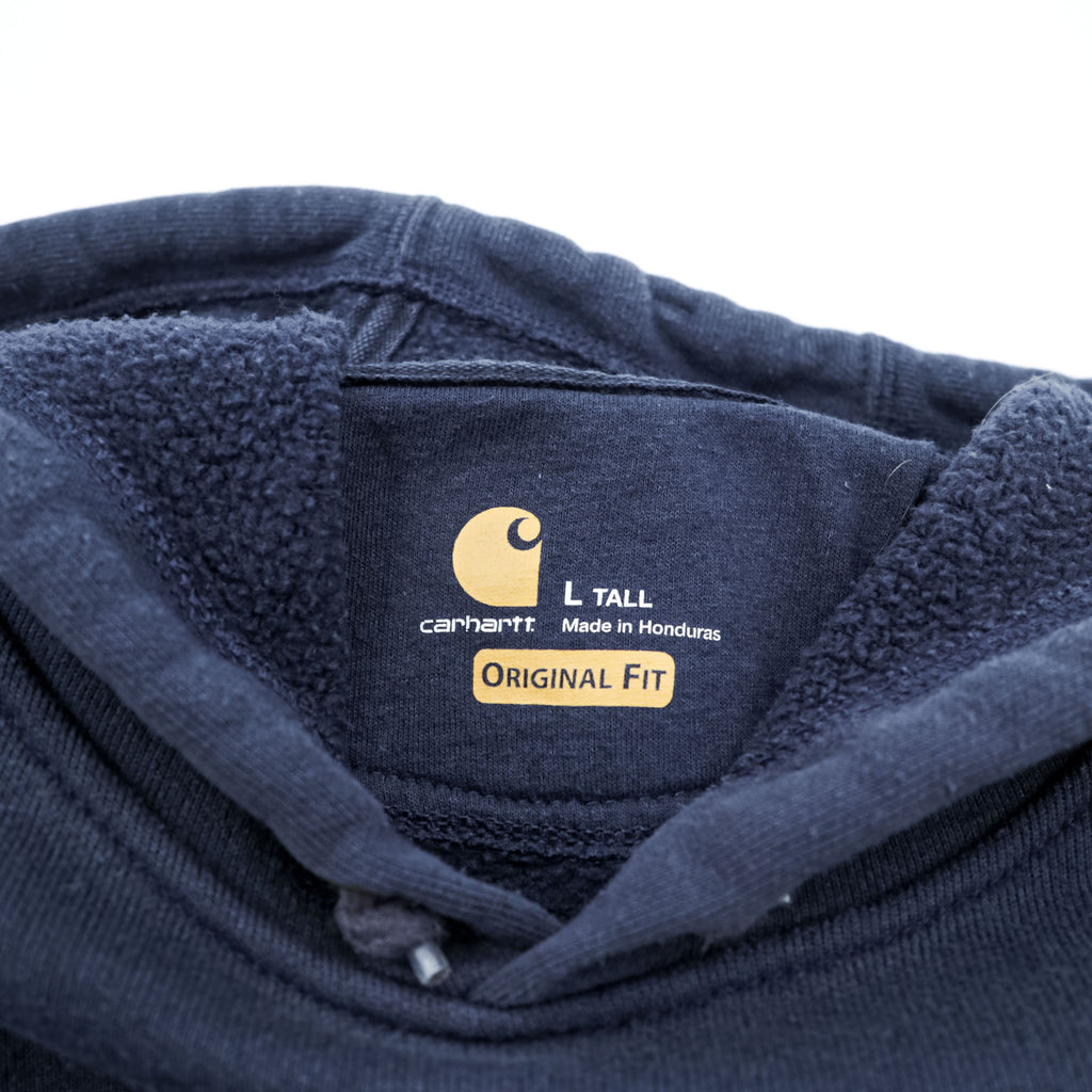 Carhartt Original Fit Hoodie, Size L, Black, Midweight Hooded Logo Sweatshirt, Sleeve Logo, K288