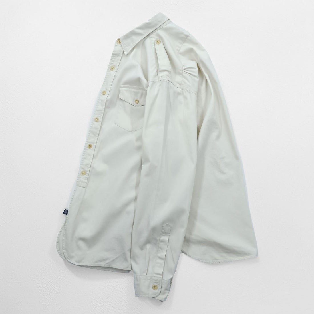 POLO SPORT RALPH LAUREN 90年代 サファリシャツ ミリタリー ワークシャツ L ベージュ フラップ 胸ポケット