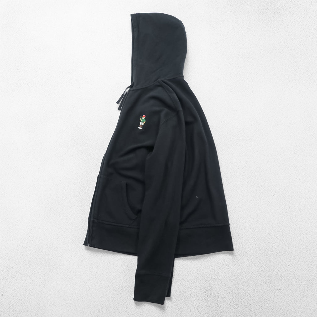 Polo Ralph Lauren Polo Bear Zip Up Hoodie L Black