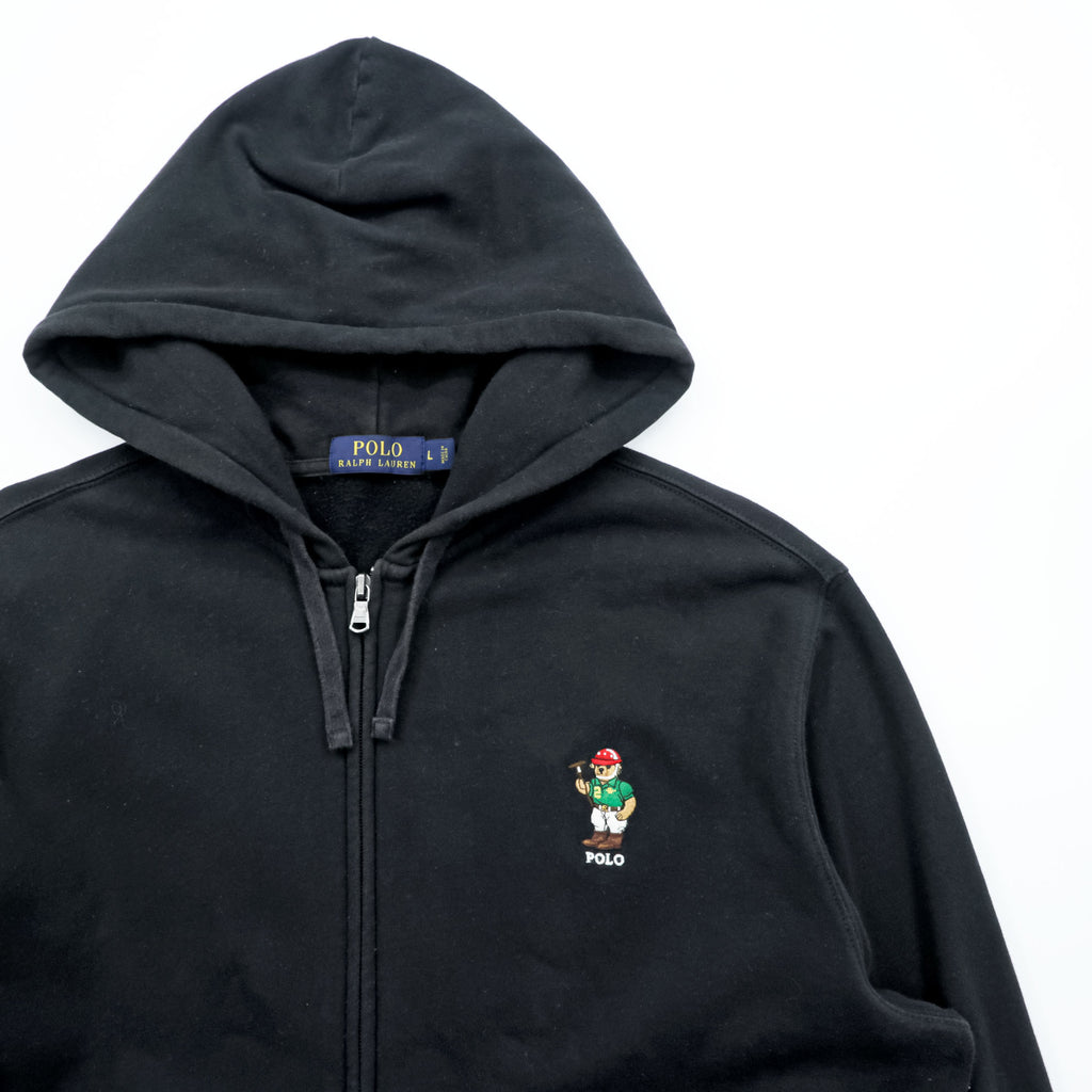 Polo Ralph Lauren Polo Bear Zip Up Hoodie L Black