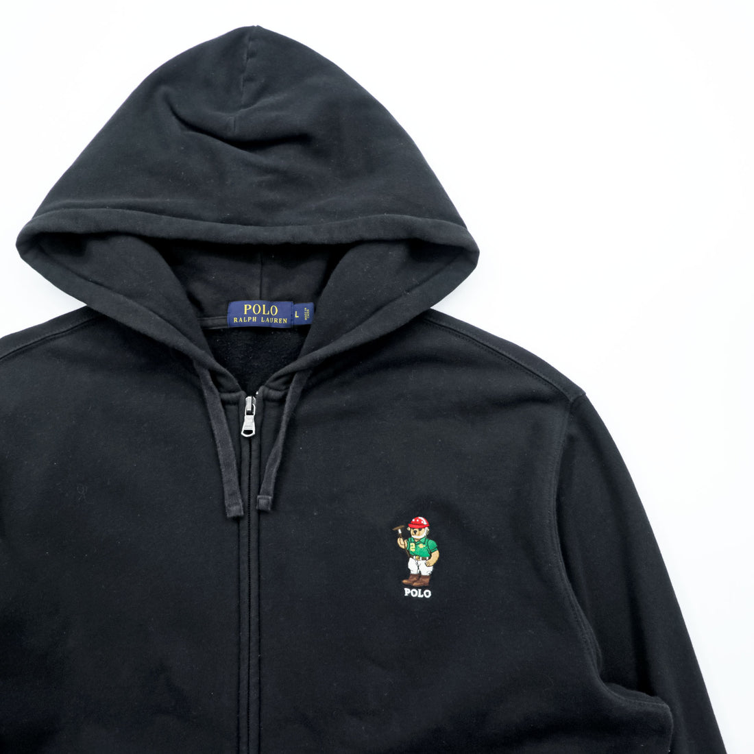 Polo Ralph Lauren Polo Bear Zip Up Hoodie L Black
