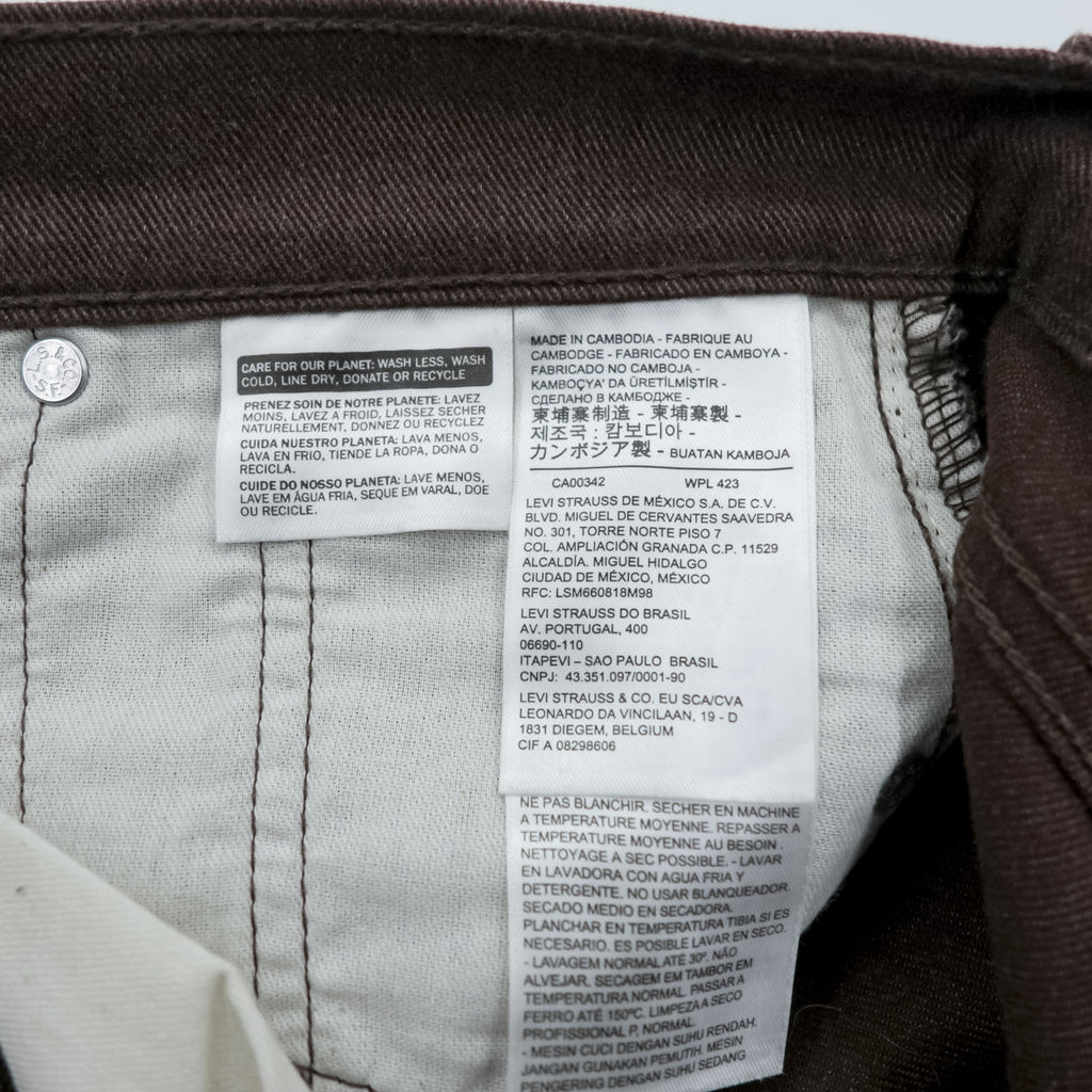 Levi Strauss Warm 505 Regular Fit Stretch Pants, Size S, Brown, 00505-2241