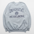 JERZEES 90s Raglan Sleeve College Sweatshirt, Size M, Gray, HEIDELBERG