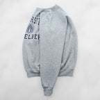 JERZEES 90s Raglan Sleeve College Sweatshirt, Size M, Gray, HEIDELBERG