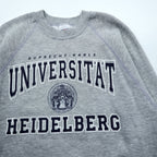 JERZEES 90s Raglan Sleeve College Sweatshirt, Size M, Gray, HEIDELBERG
