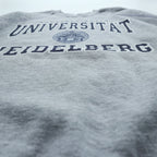 JERZEES 90s Raglan Sleeve College Sweatshirt, Size M, Gray, HEIDELBERG