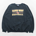 Hanes 90年代 ヴィンテージ カレッジ スウェット トレーナー XL ブラック ULTIMATE コットン CLOVIS WEST SOFTBALL