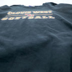 Hanes 90年代 ヴィンテージ カレッジ スウェット トレーナー XL ブラック ULTIMATE コットン CLOVIS WEST SOFTBALL