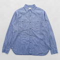 BUZZ RICKSON'S Japan-Made Chambray Shirt, Size L, Blue
