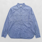 BUZZ RICKSON'S Japan-Made Chambray Shirt, Size L, Blue