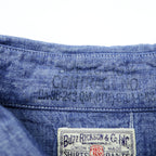 BUZZ RICKSON'S Japan-Made Chambray Shirt, Size L, Blue