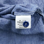 BUZZ RICKSON'S Japan-Made Chambray Shirt, Size L, Blue