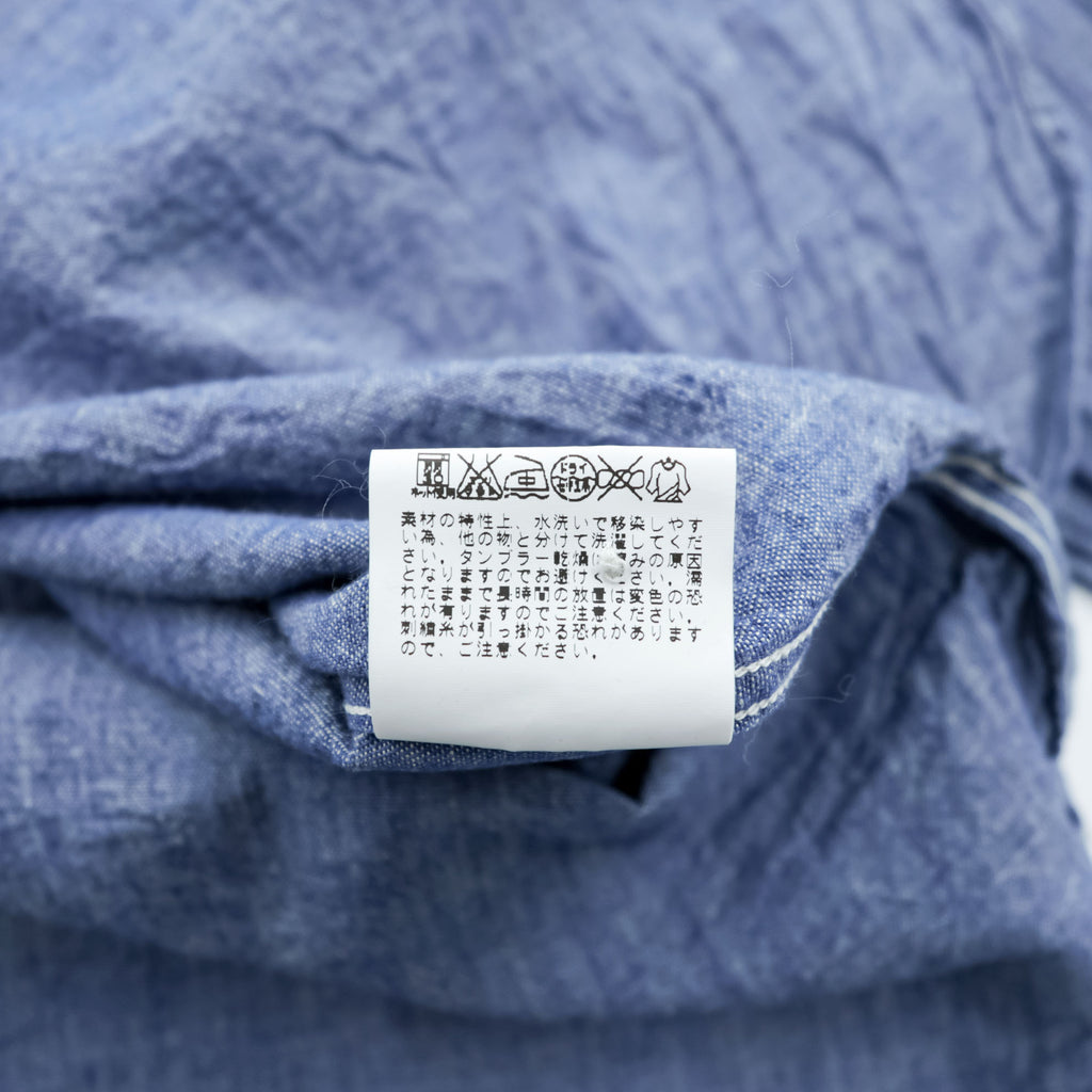 BUZZ RICKSON'S Japan-Made Chambray Shirt, Size L, Blue