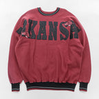 LEGENDS ATHLETIC 90年代 USA製 ヴィンテージ カレッジ スウェット トレーナー L ボルドー リブライン LEGENDS NCAA ARKANSAS