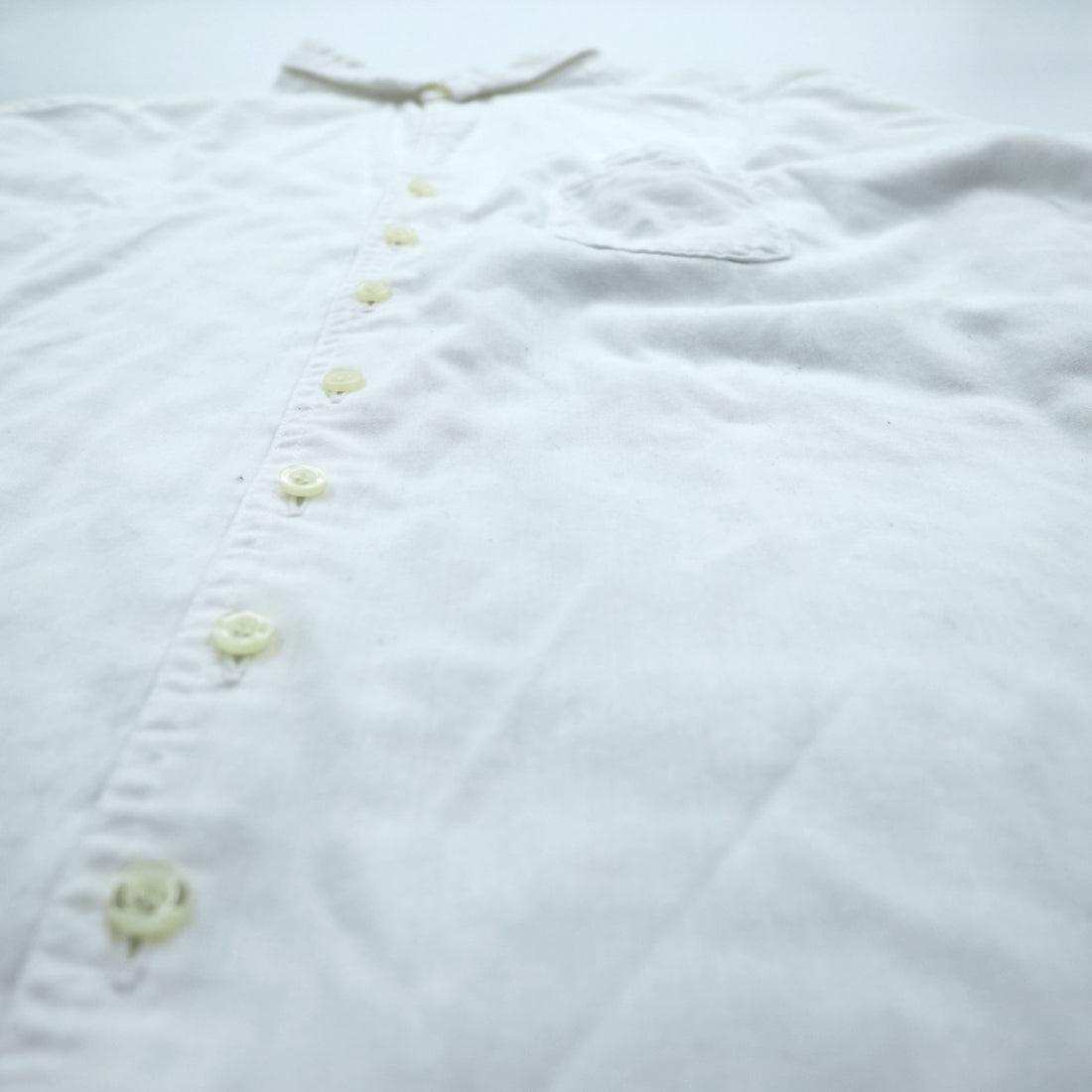 KAPITAL 日本製 ガーゼシャツ 長袖ラグランスリーブシャツ XL ホワイト コットン 胸ポケット