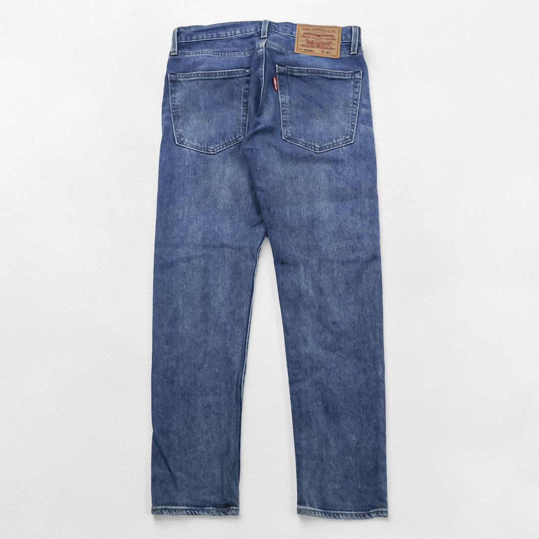 Levi Strauss Denim Pants Jeans M Stretch Blue HI-BALL ROLL MEN JEANS Big E 57783-0025