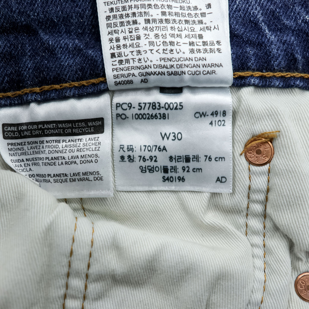 Levi Strauss Denim Pants Jeans M Stretch Blue HI-BALL ROLL MEN JEANS Big E 57783-0025