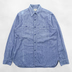 BUZZ RICKSON'S Japan-Made Chambray Shirt, Size M, Blue