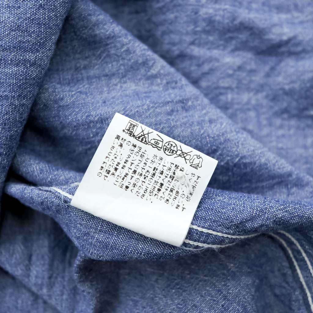BUZZ RICKSON'S Japan-Made Chambray Shirt, Size M, Blue