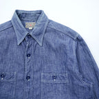 BUZZ RICKSON'S Japan-Made Chambray Shirt, Size M, Blue