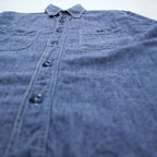 BUZZ RICKSON'S Japan-Made Chambray Shirt, Size M, Blue