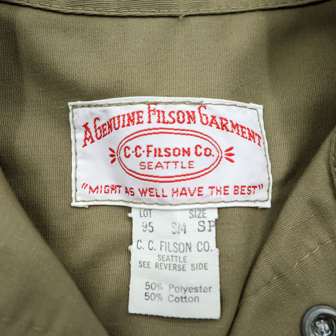 C.C. FILSON CO. 80年代 ヴィンテージ サファリジャケット ハンティングジャケット L ベージュ スナップボタン