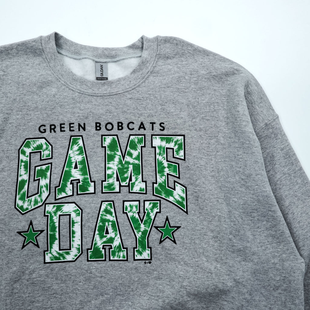 GILDAN Heavy Blend カレッジ スウェット トレーナー XXL グレー GREEN BOBCATS GAME DAY