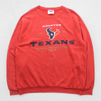 CSA 90年代 USA製 ヴィンテージ スウェット トレーナー L レッド コットン HOUSTON TEXANS