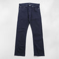 Polo Ralph Lauren Dark Indigo Denim Jeans 32x30 Straight Slim Black Leather Patch