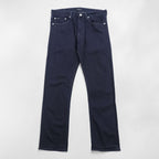 Polo Ralph Lauren Dark Indigo Denim Jeans 32x30 Straight Slim Black Leather Patch